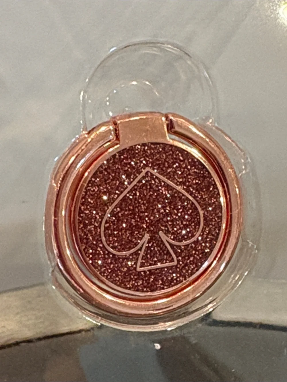 NEW Rose Gold Glitter Kate Spade New York Universal Phone Ring Stand